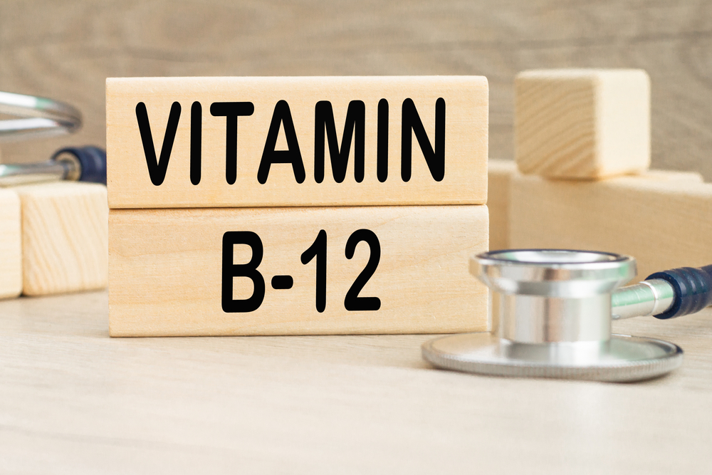 the word VITAMIN B-12 . Medical concept. the medicine
