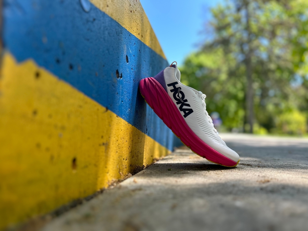 Toronto, Canada. 05.23.2023. Hoka Women's Rincon 3. Running Shoe. Lightweight, highly cushioned and versatile road running shoe.
