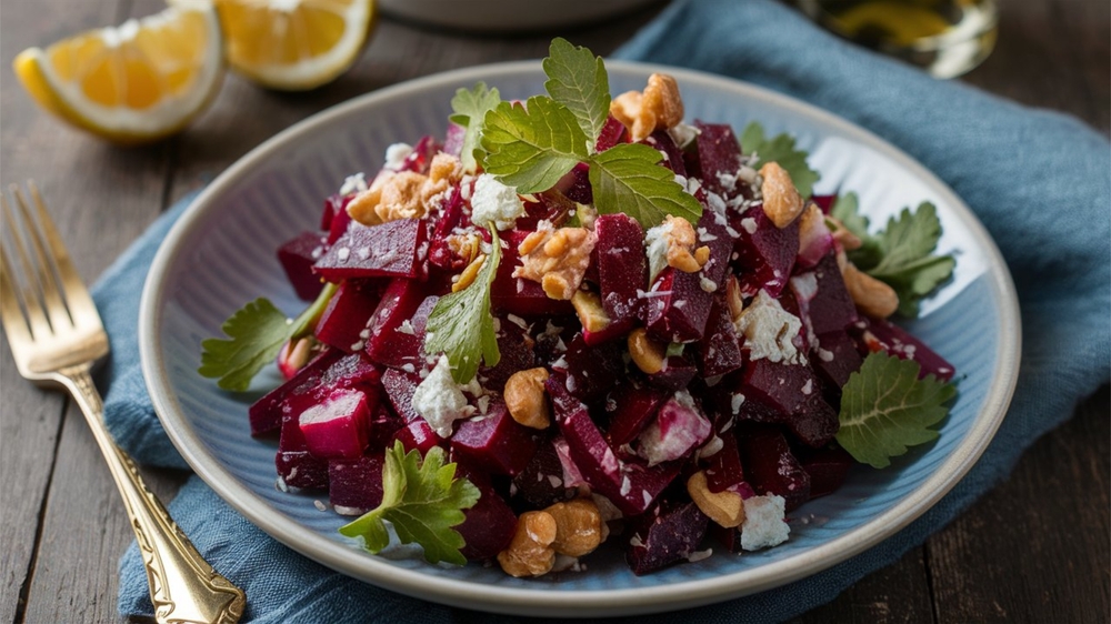 Ensalada de Betabel: Beet salad often mixed with citrus, nuts, and cheese.
