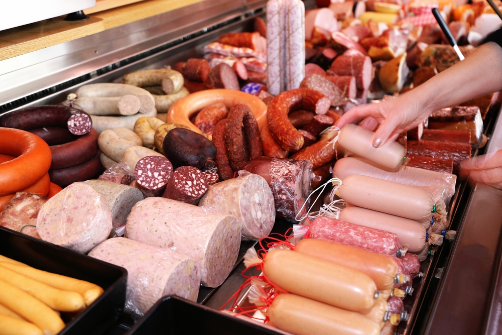 Variety of sausage products