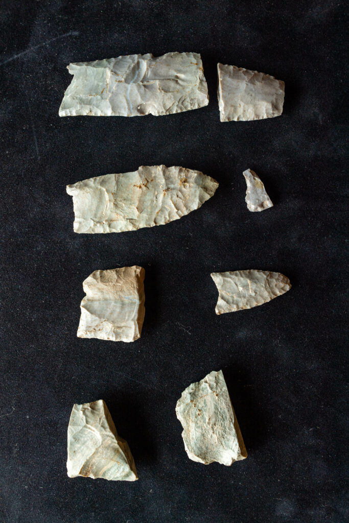 More fragments of tools from the ancient campsite