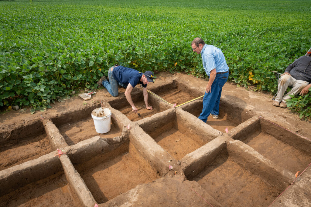Carefully exploring the site