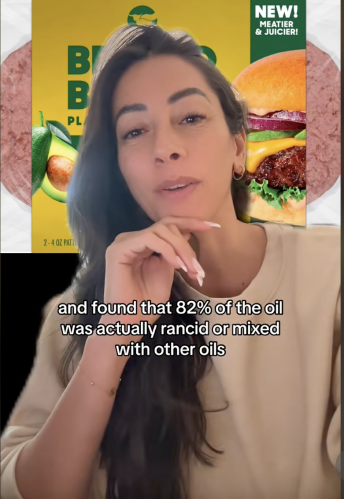 Registered nurse and nutritionist Sammie Mancine informs her followers about the Food Control study from 2020