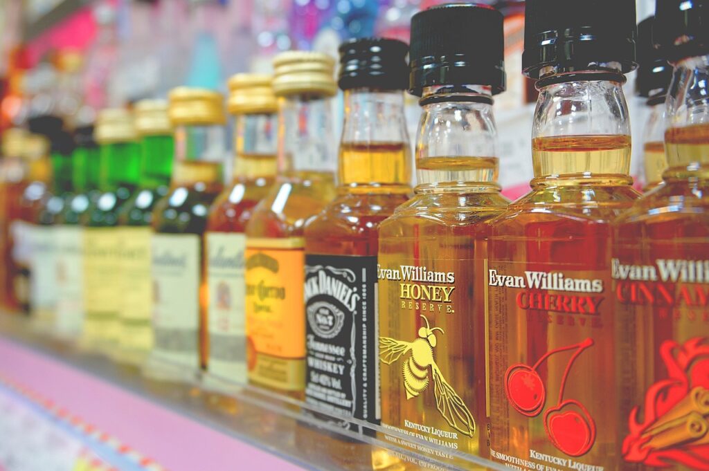bottles of alcohol