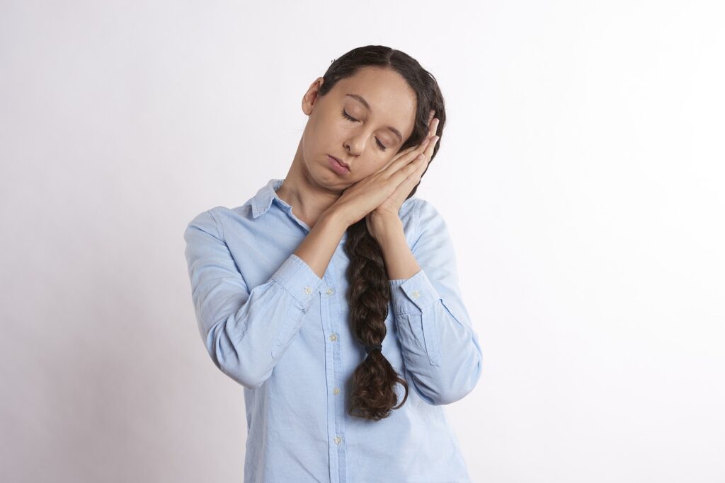 drowsy woman
