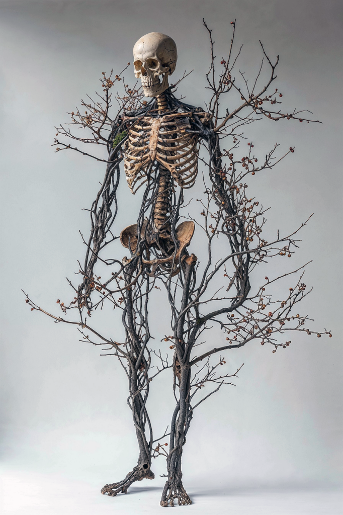 bones grown into a tree