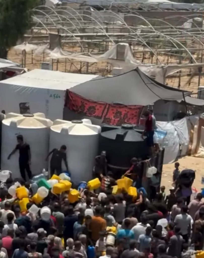 Scenes of dire water shortages in Gaza