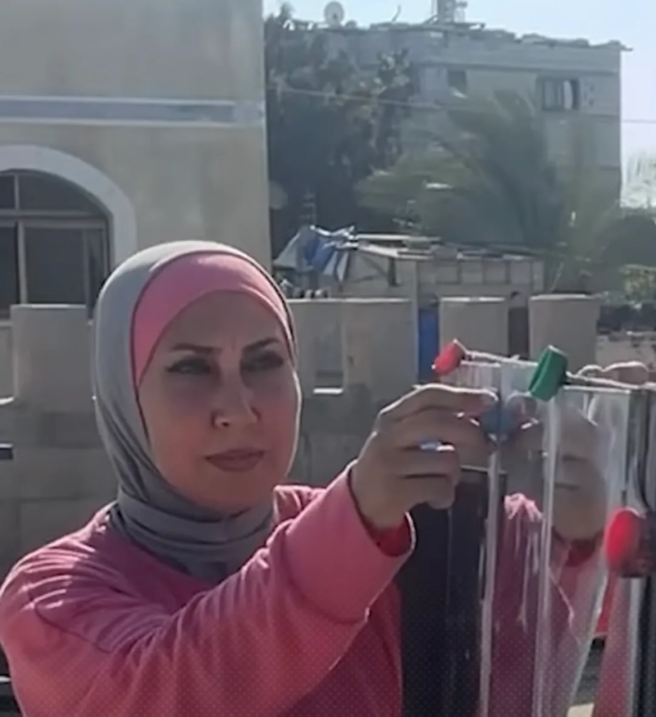 Ghul works to make sure everything is done correctly for her water filtration system to work