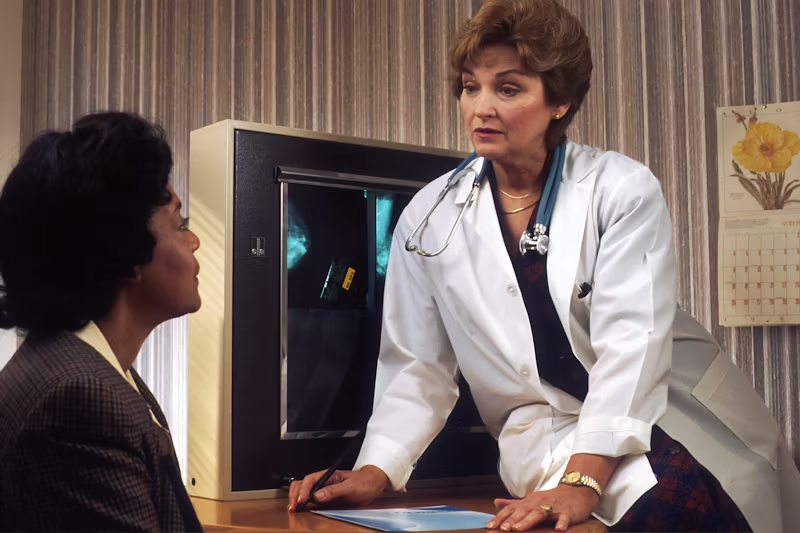 doctor and patient having a discussion