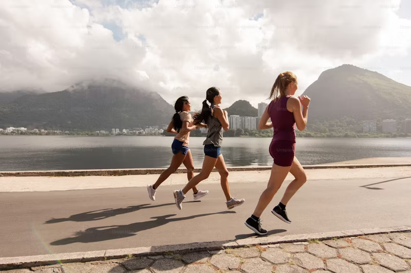 women going for a run