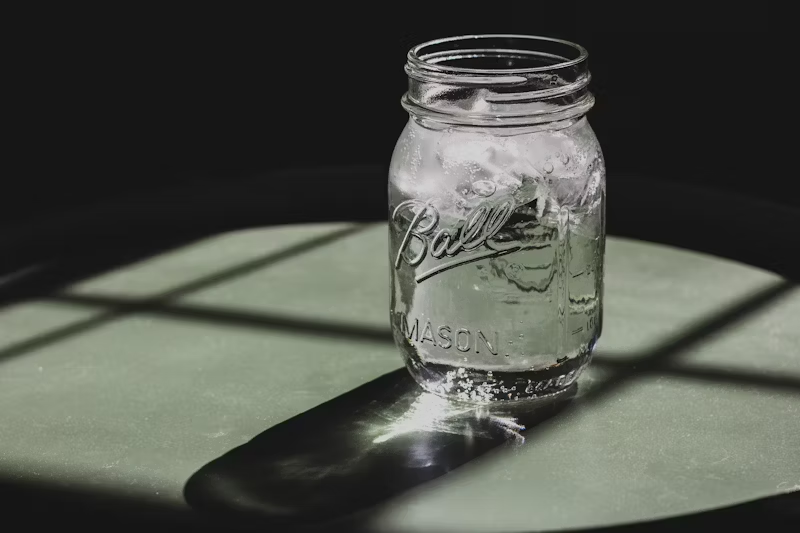 mason jar of water