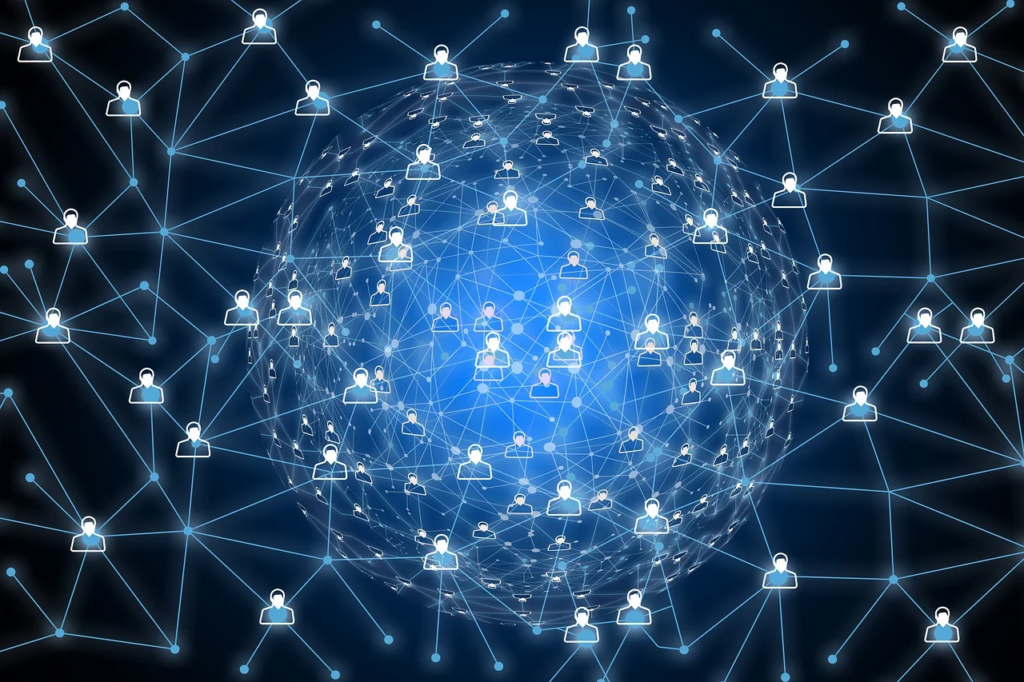 globe of people interconnected