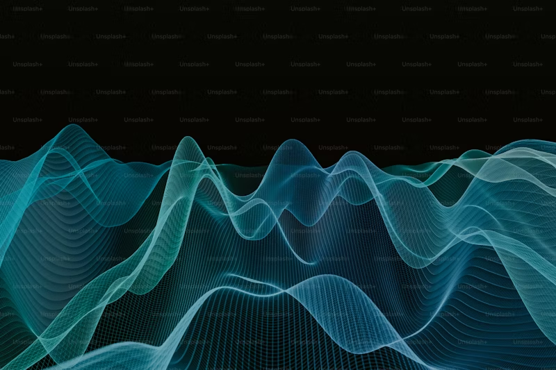 sound waves on a black backdrop
