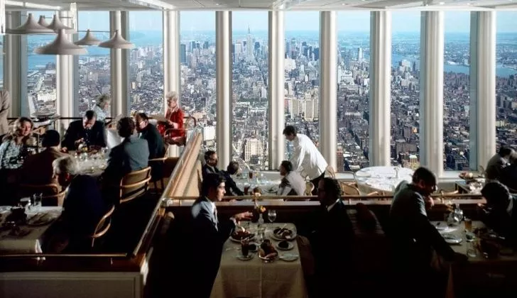 The "Windows of the World" restaurant in the North Tower