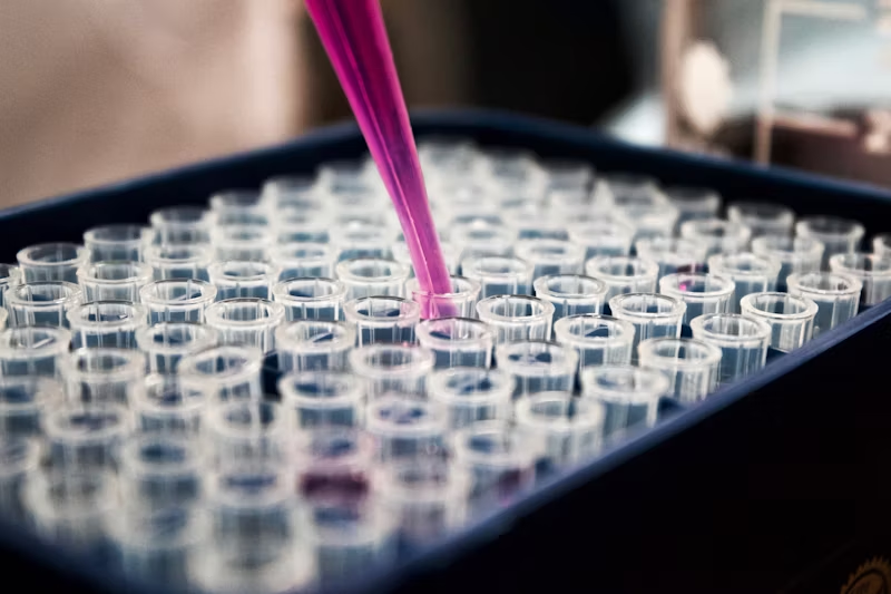 vials of blood being tested