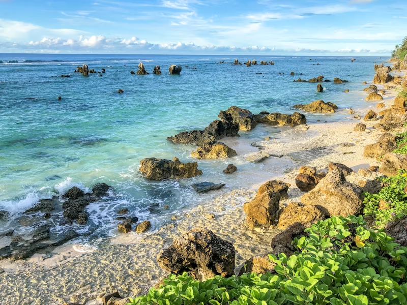 Nauru Beach coastline