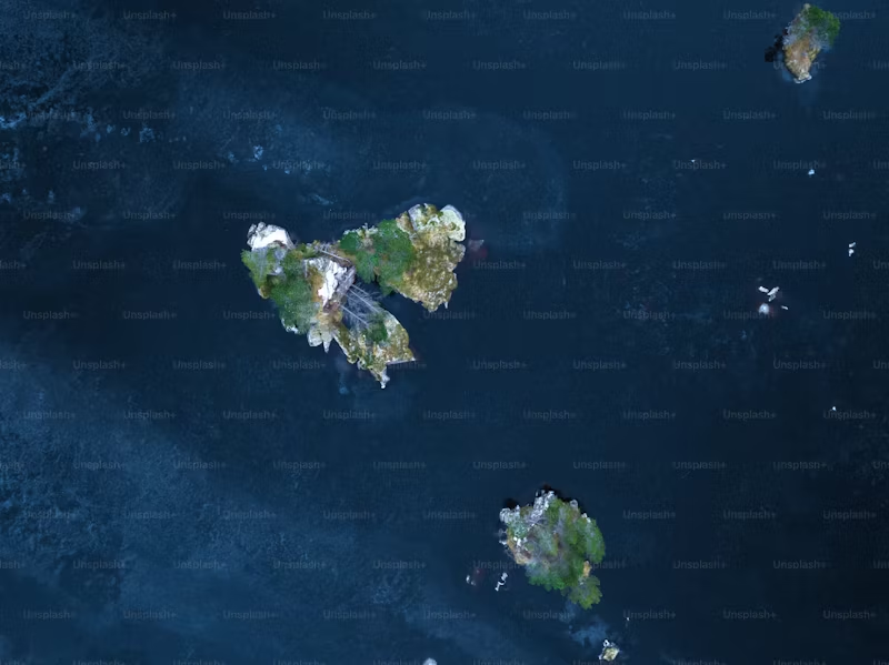 View from above of some of the Marshall Islands