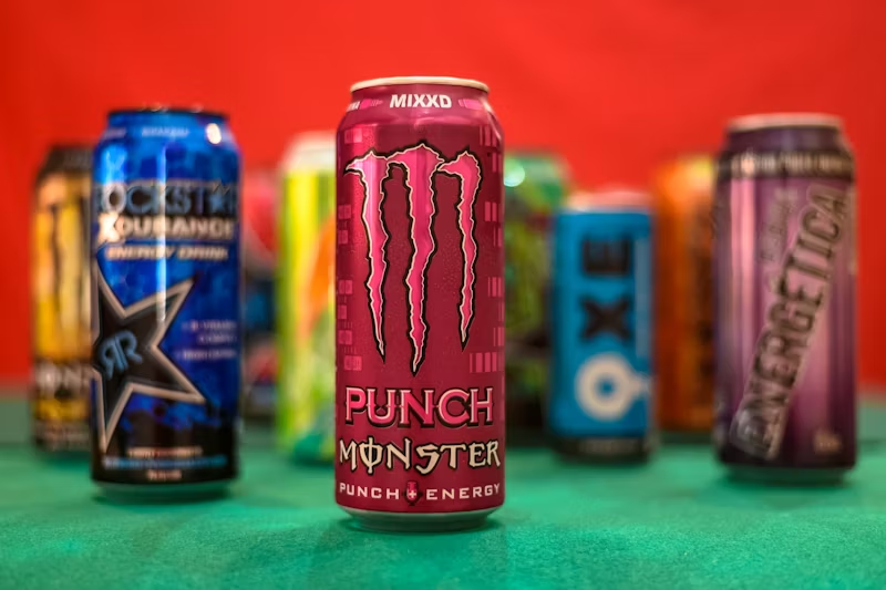 assorted energy drinks