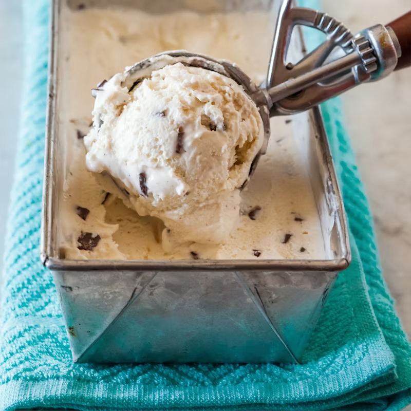 ice cream being scooped