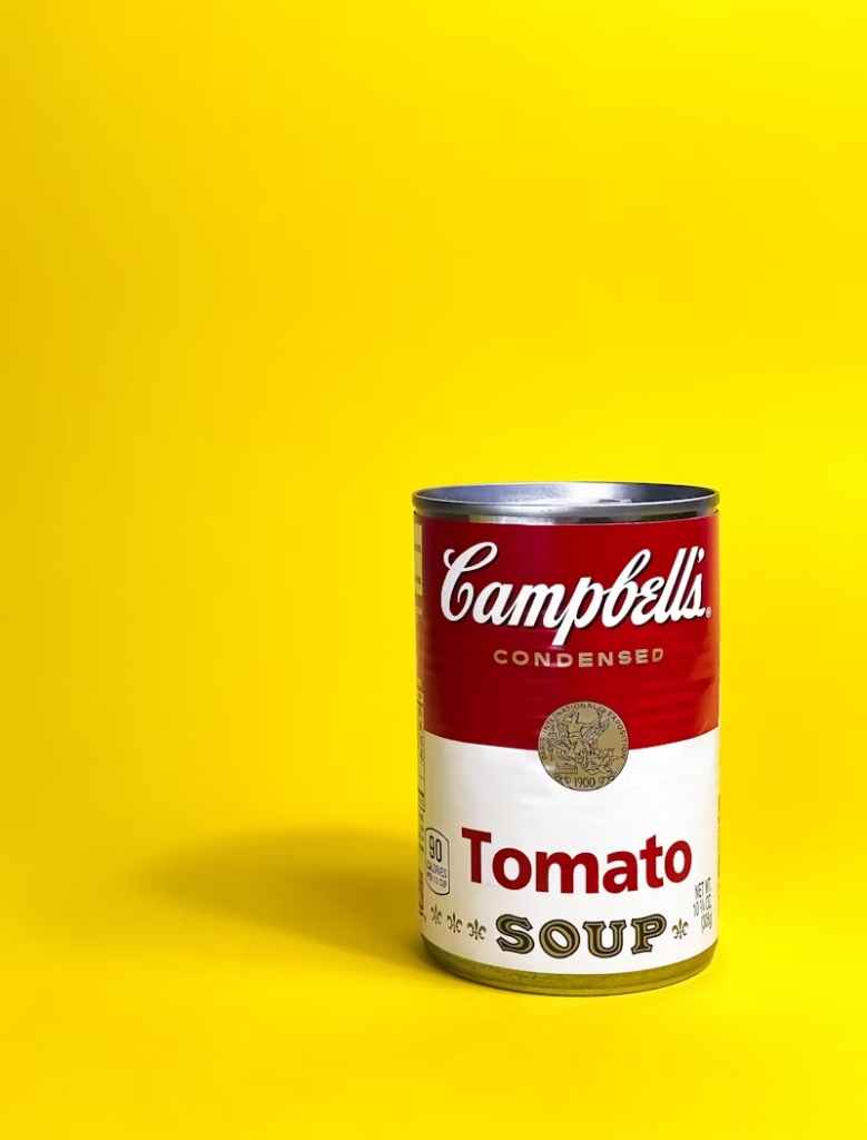 A can of tomato soup