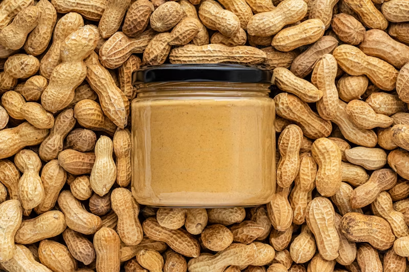 peanut butter on peanuts