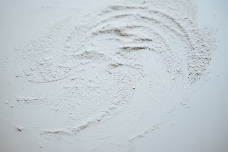 flour on a counter