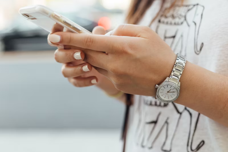 person looking at their phone