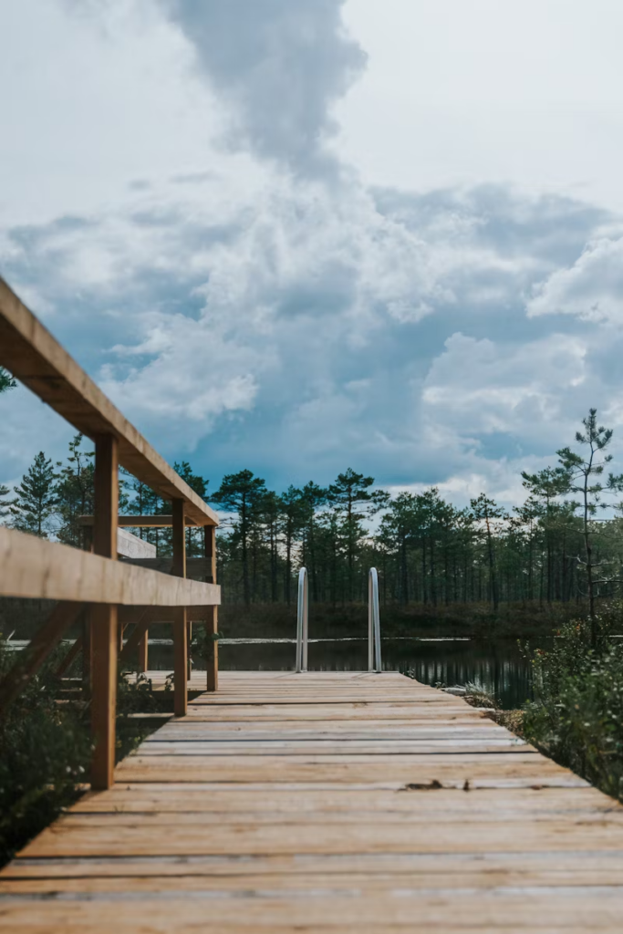 dock leading to water