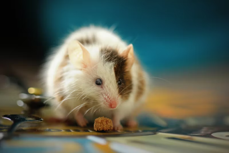 Mouse with a treat
