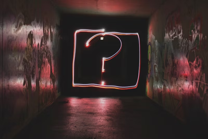 tunnel with a question mark at the end of it