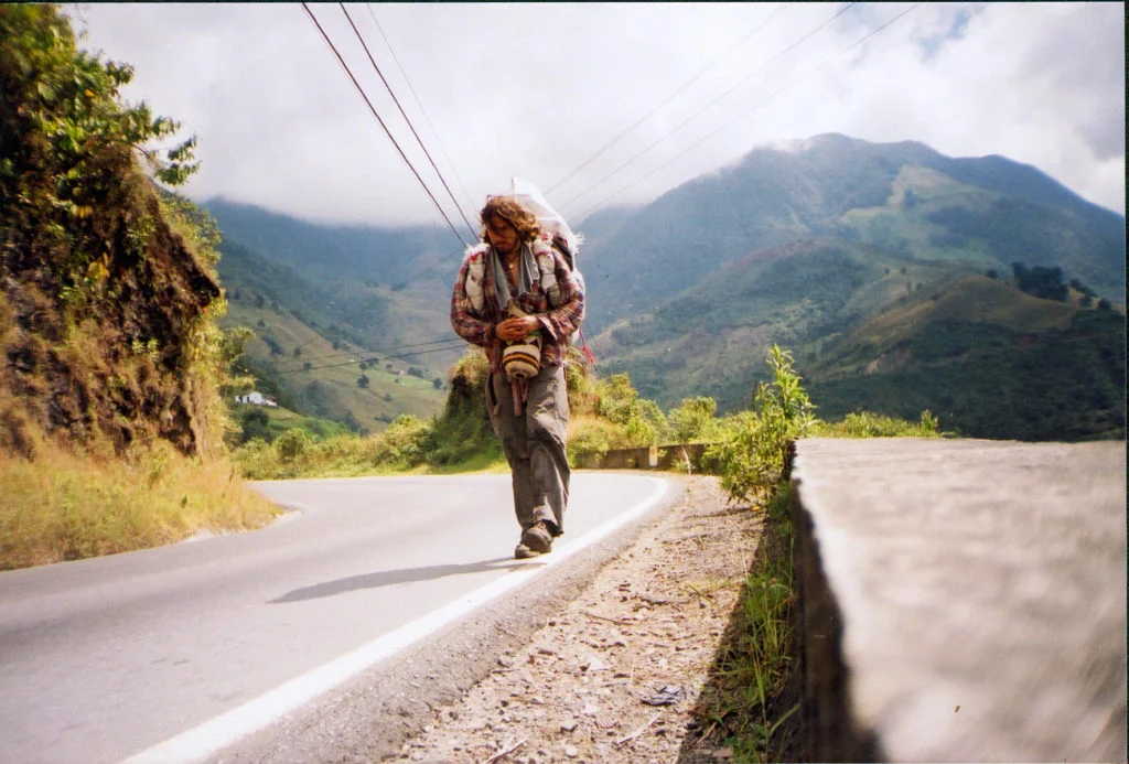 Karl on his way to the Darien Gap, 2001