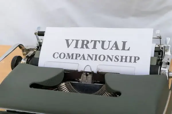 Typewriter with virtual companionship written