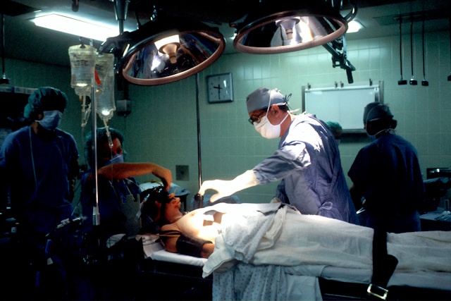 patient undergoing surgery
