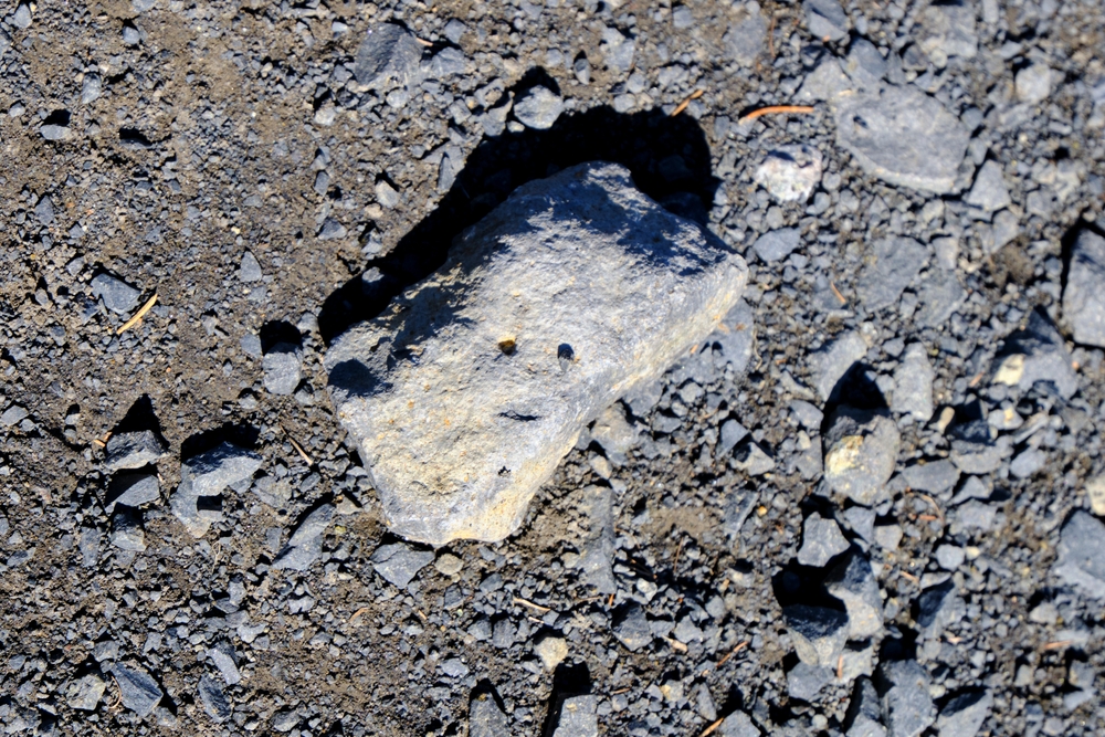Pareidolia on the example of a stone in the shape of a smiling face, a stone smile