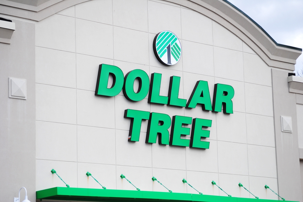 North Windom, CT, USA- March 20, 2022: Dollar Tree Stores, Inc. - Dollar Tree Retail Exterior with their Trademark Logo.