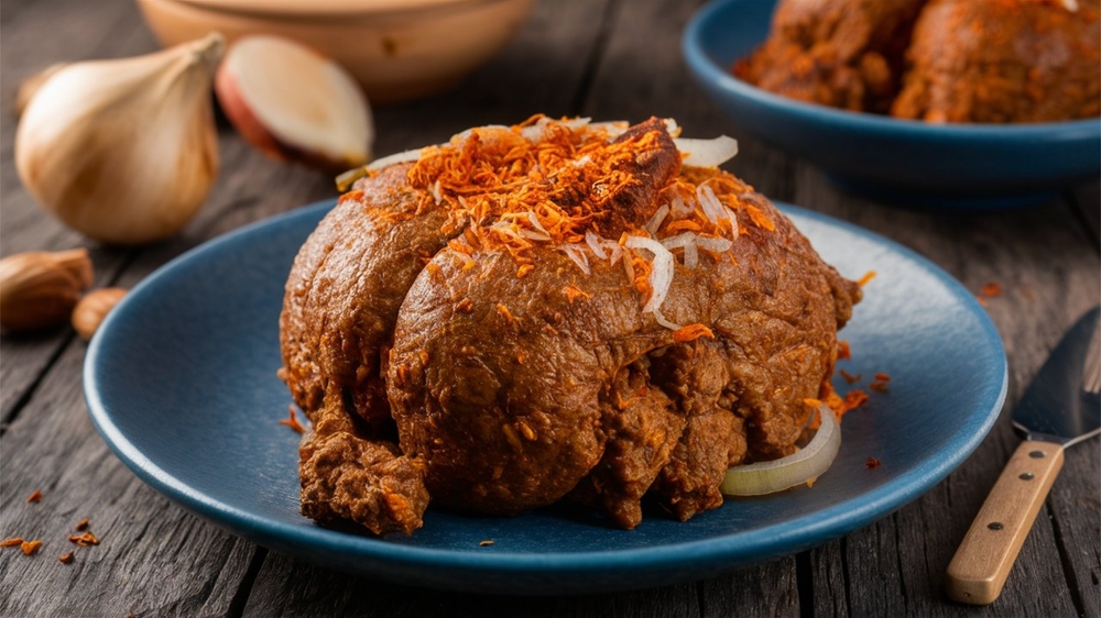 Haggis - Scottish dish with spiced sheep's offal, oats, and onions.