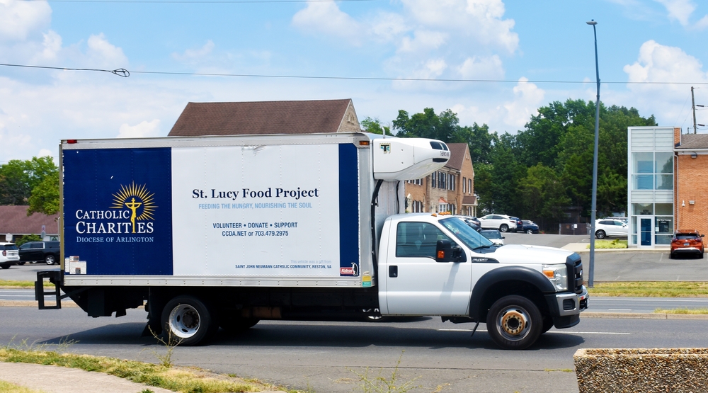 Catholic Charities St. Lucy Food Project Truck, Manassas, VA, USA, July 9, 2024