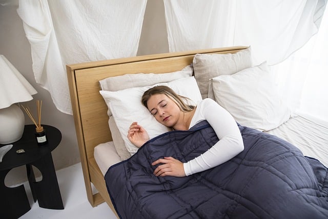 woman sleeping in bed