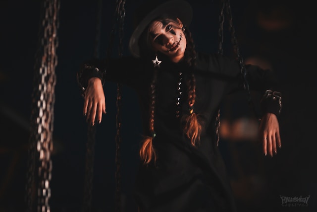 woman in a halloween costume