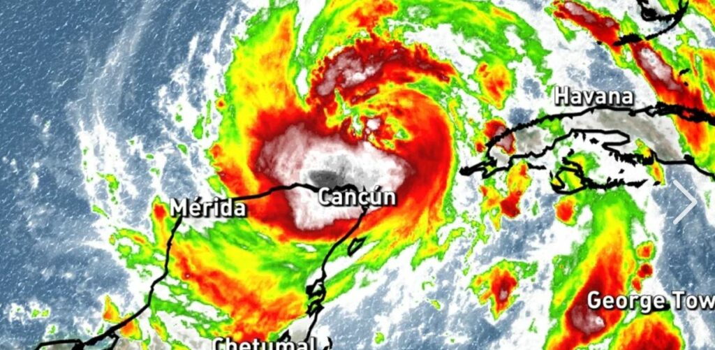An image of Hurricane Helene over the Gulf. 