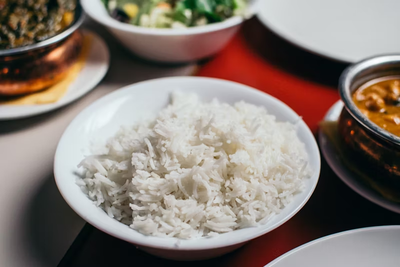 bowl of white rice