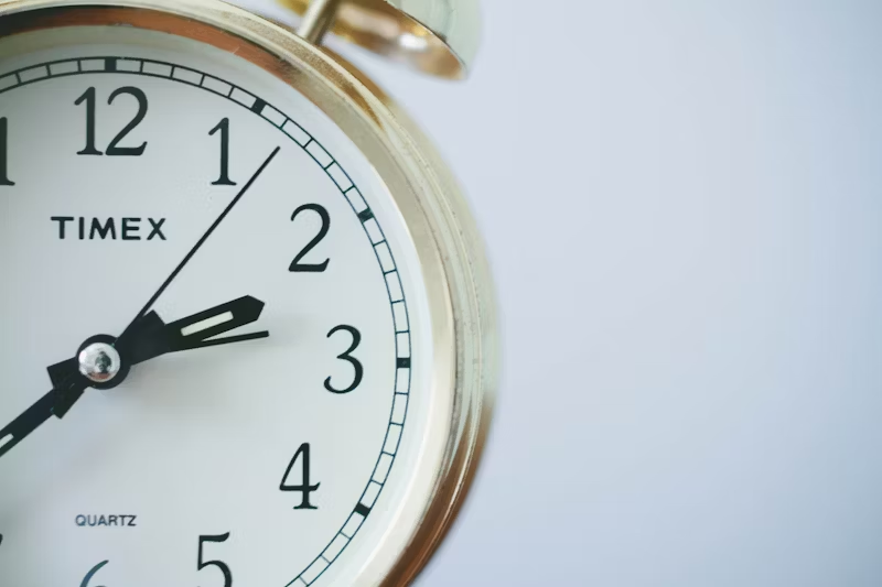close-up of an alarm clock