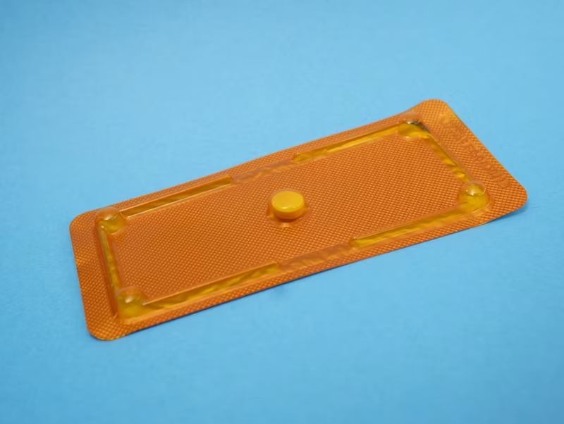 A single tablet in a medicine pouch