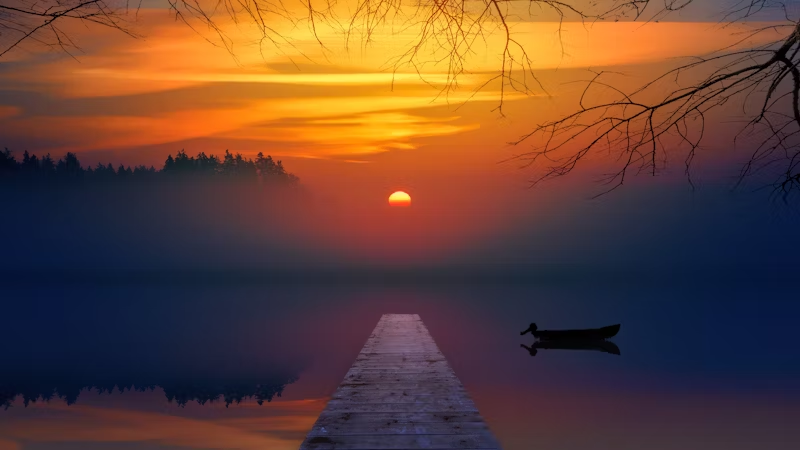 A beautiful sunset. A great time to have that last good drink of water