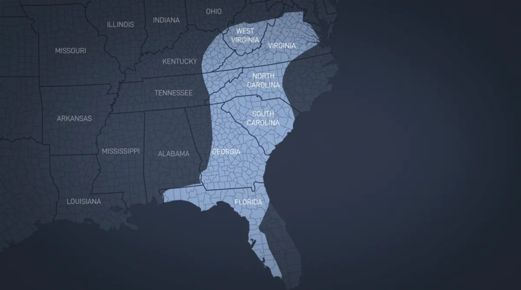 Starlink's Hurricane Helene relief map shows the counties that are eligible for one month of free Starlink internet service.