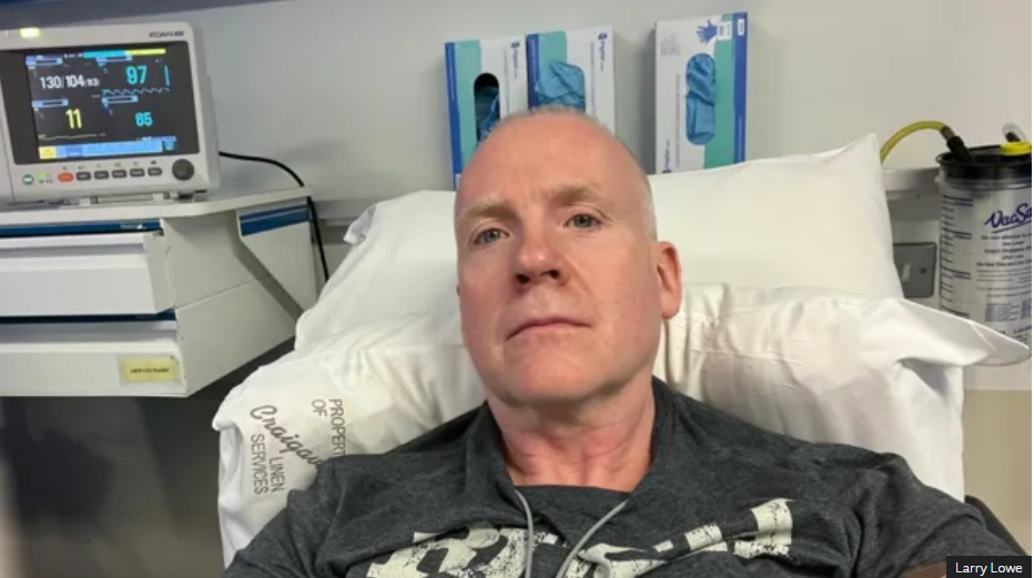 Larry in hospital