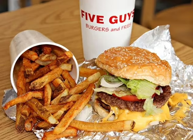 Five Guys had the unhealthiest burger in America, researchers at PlushCare found