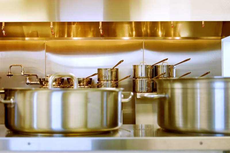 stainless steel pots and pans