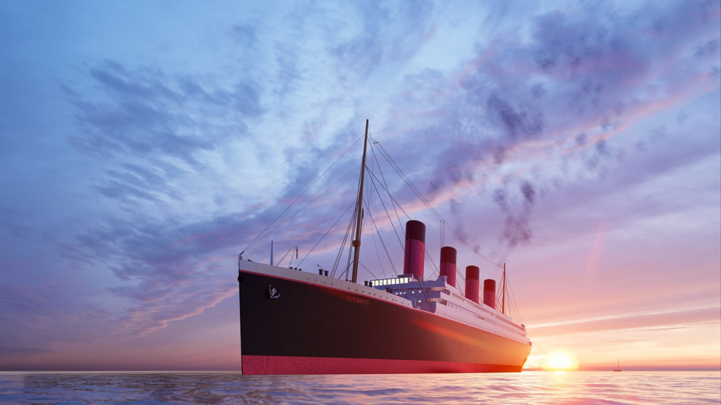 3D rendering of the titanic