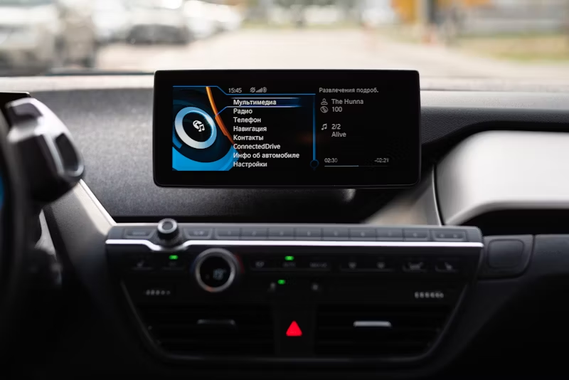 Interior of a car HUD